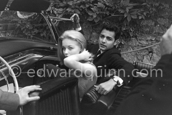 Sal Mineo and Jill Haworth. Cannes 1961. - Photo by Edward Quinn