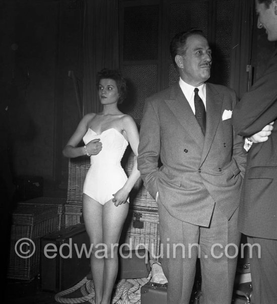 Backstage: Miss France beauty contest, one of the favorites. Nice 1955. - Photo by Edward Quinn