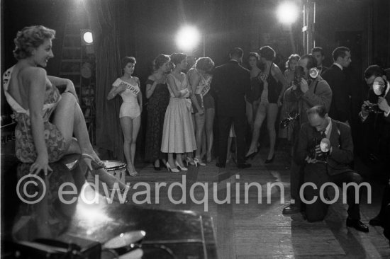 Backstage: Miss France beauty contest. Nice 1955 - Photo by Edward Quinn