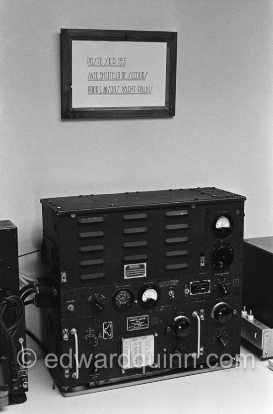 Radio station at the Royal Palace. Monaco 1954 - Photo by Edward Quinn