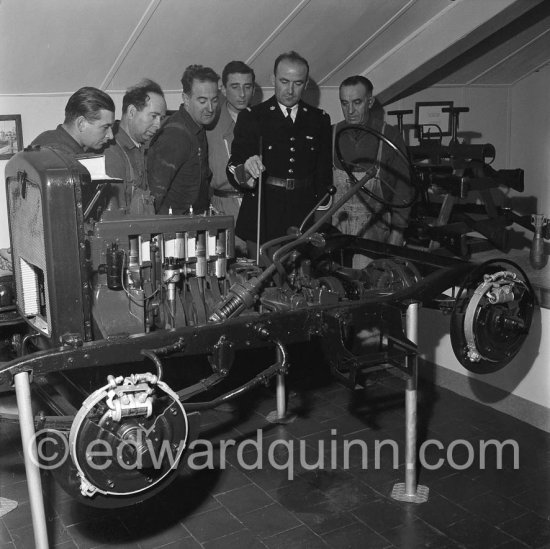 Course on a a model for driver\'s education. Royal Palace, Monaco 1954 - Photo by Edward Quinn