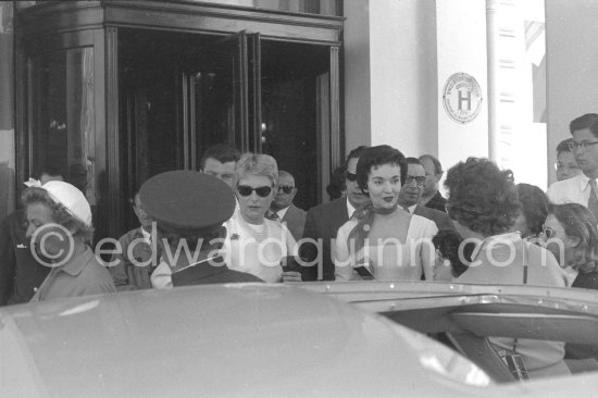 Michèle Morgan and Ludmila Tcherina. Cannes Film Festival 1956. - Photo by Edward Quinn