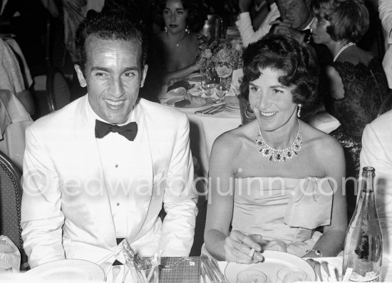 Eugénie and unidenified person at a gala at Sporting d’Eté. Monte Carlo 1959. - Photo by Edward Quinn