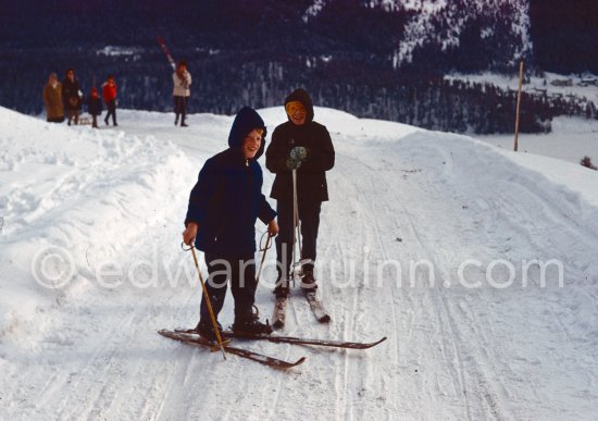 Philip and Spyros Niarchos. St. Moritz 1962. - Photo by Edward Quinn