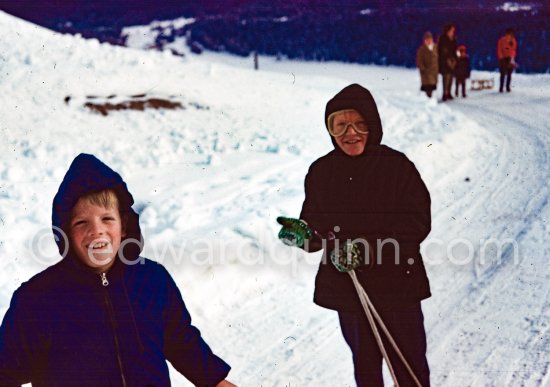 Philip and Spyros Niarchos. St. Moritz 1962. - Photo by Edward Quinn