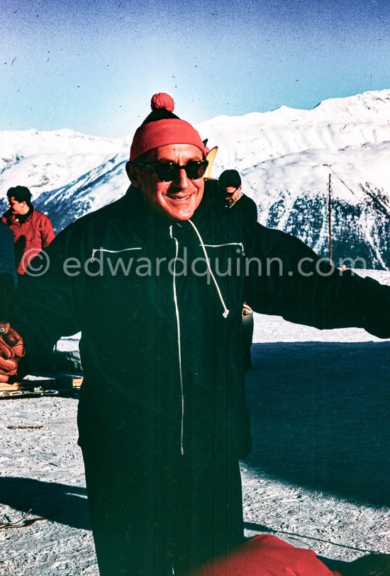 Stavros Niarchos. St. Moritz 1962. - Photo by Edward Quinn