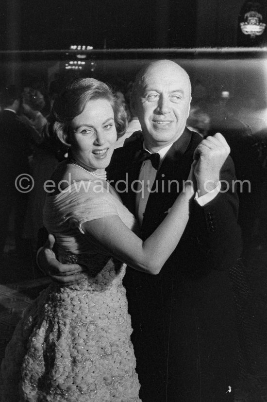 Otto Preminger and his wife. Cannes Film Festival 1956. - Photo by Edward Quinn