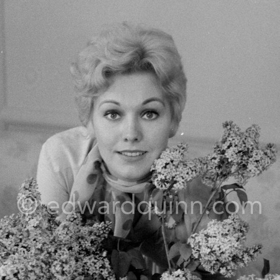 Kim Novak at Cannes in 1956, the year she was voted American number one box-office star and Queen of the Cannes Film Festival. - Photo by Edward Quinn