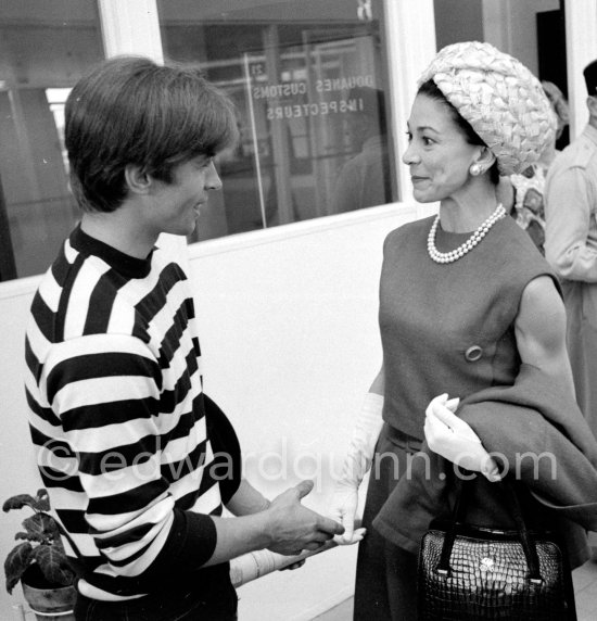 Rudolf Nureyev, Soviet dancer of ballet and modern dance, and English ballerina  Margot Fonteyn. Nice Airport 1963. - Photo by Edward Quinn