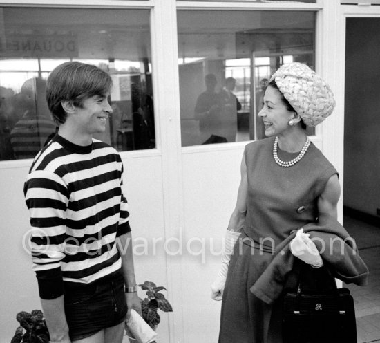 Rudolf Nureyev, Soviet dancer of ballet and modern dance, and English ballerina Margot Fonteyn. Nice Airport 1963. - Photo by Edward Quinn