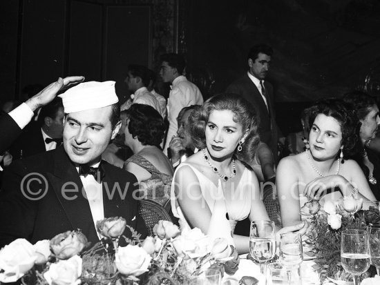 Prince Alexander of Yugoslavia, Tina Onassis and Princess Maria Pia of Yugoslavia. New Year's Eve Gala, Monte Carlo 1956. - Photo by Edward Quinn
