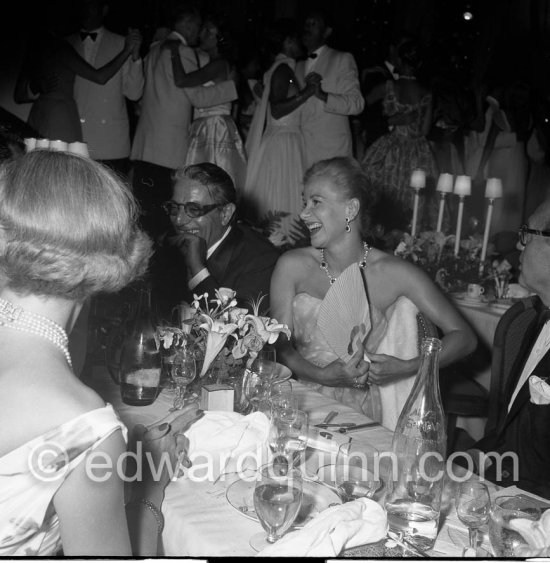 Tina and Aristotle Onassis. Monte Carlo Polio Gala 1957 - Photo by Edward Quinn
