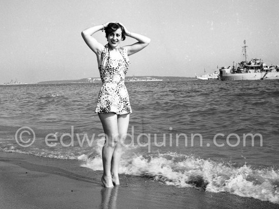 Irene Papas ("Alexis Sorbas"), Cannes Film Festival 1952. - Photo by Edward Quinn