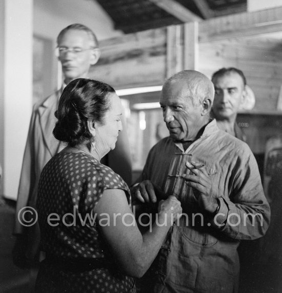 Pablo Picasso at the ceramic exhibition. Vallauris 21.7.1951. - Photo by Edward Quinn