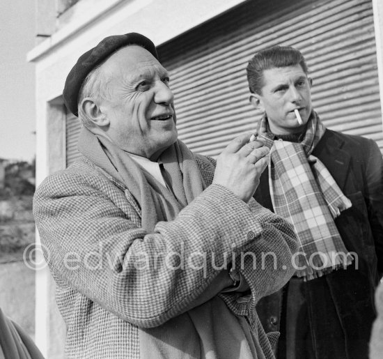 Pablo Picasso and Paulo Picasso. Vallauris 1953. - Photo by Edward Quinn