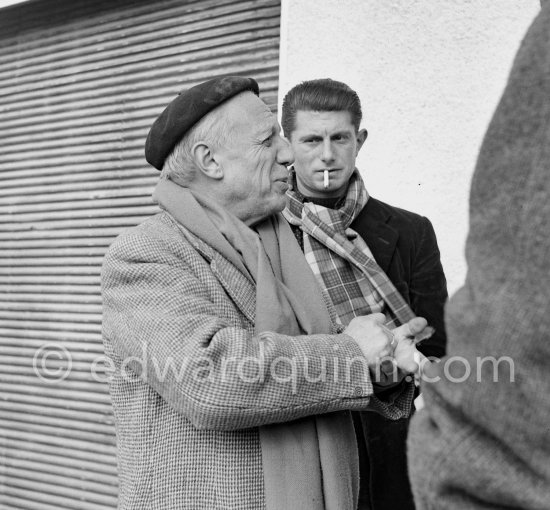 Pablo Picasso and Paulo Picasso. Vallauris 1953. - Photo by Edward Quinn