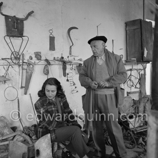 Pablo Picasso and Françoise Gilot. Le Fournas, Vallauris 1953. - Photo by Edward Quinn