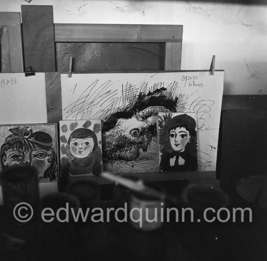 Studio Le Fournas, Vallauris 1953. - Photo by Edward Quinn