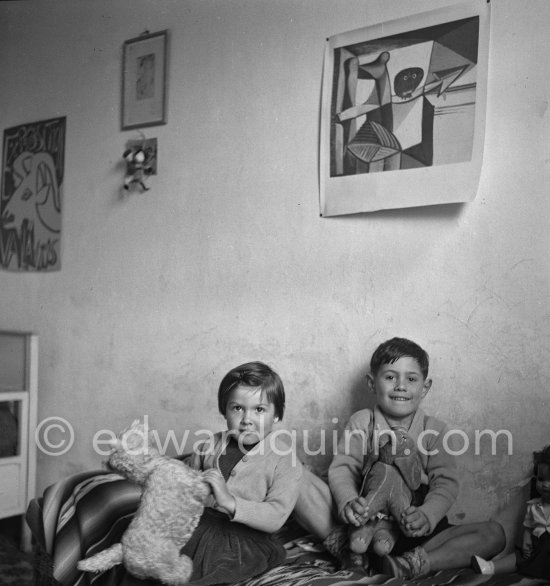 Claude Picasso and Paloma Picasso. La Galloise, Vallauris 1953. - Photo by Edward Quinn