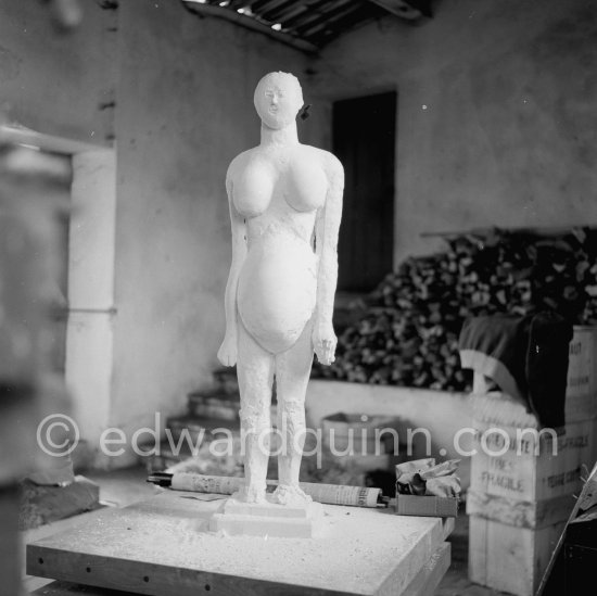 Studio Le Fournas, Vallauris 1953. - Photo by Edward Quinn