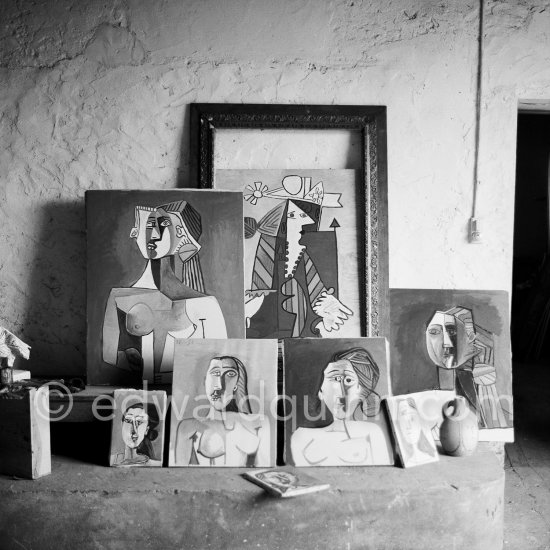 Various images of Françoise Gilot. Le Fournas, Vallauris 1953. - Photo by Edward Quinn