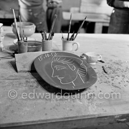 Madoura pottery, Vallauris Oct 15 1953. - Photo by Edward Quinn