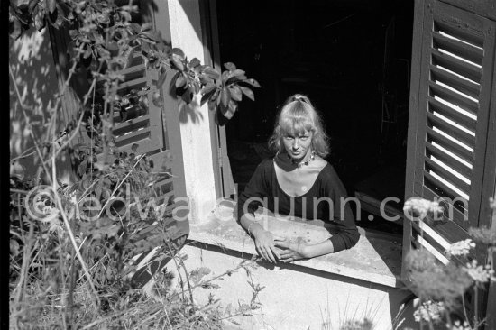 A young art student, Sylvette David, was chosen by Pablo Picasso as model in 1954 for a series of paintings and drawings. Vallauris 1954. - Photo by Edward Quinn