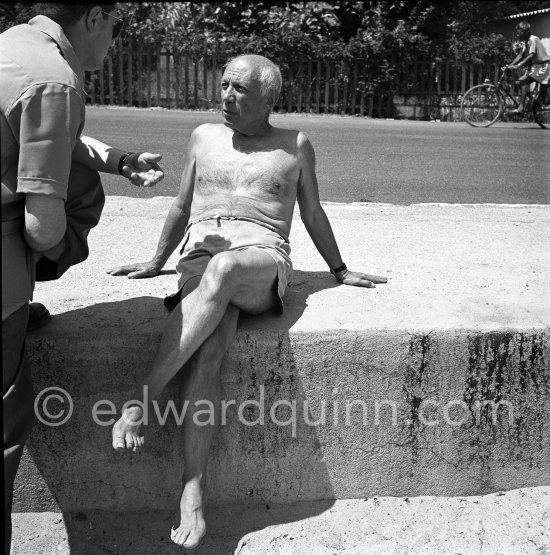 Pablo Picasso at Golfe-Juan 1954. - Photo by Edward Quinn