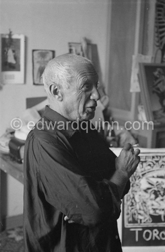 Pablo Picasso. La Galloise, Vallauris 1954. - Photo by Edward Quinn