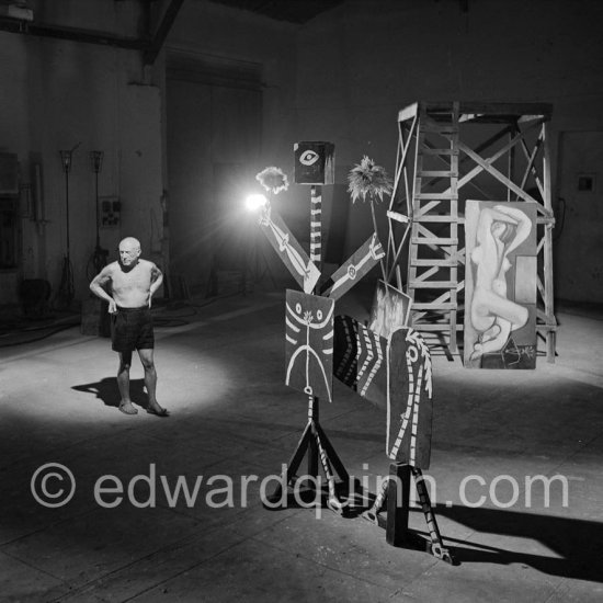 "Le mystère Picasso”, Nice, Studios de la Victorine 1955. - Photo by Edward Quinn