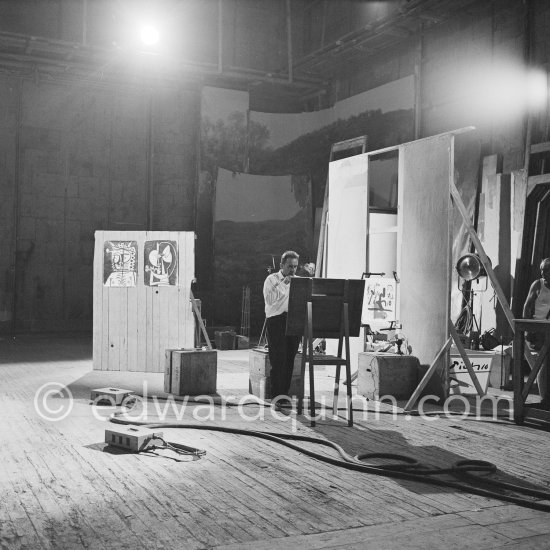 "Le mystère Picasso”, Nice, Studios de la Victorine 1955. - Photo by Edward Quinn