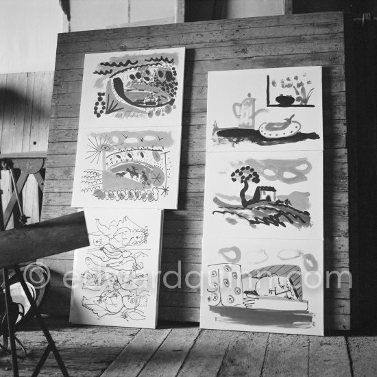 "Le mystère Picasso", Nice, Studios de la Victorine 1955. - Photo by Edward Quinn