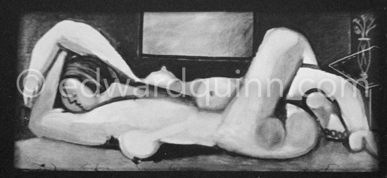 During filming of "Le mystère Picasso". Nice, Studios de la Victorine, 1955. - Photo by Edward Quinn