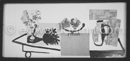 During filming of "Le mystère Picasso". Nice, Studios de la Victorine, 1955. - Photo by Edward Quinn