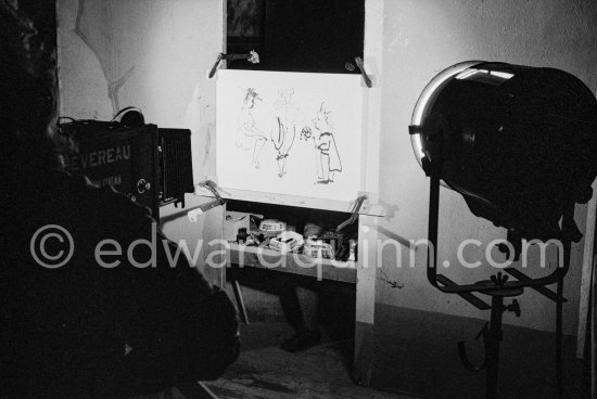 "Le mystère Picasso", Nice, Studios de la Victorine 1955. - Photo by Edward Quinn