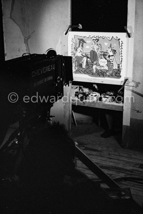 "Le mystère Picasso", Nice, Studios de la Victorine 1955. - Photo by Edward Quinn