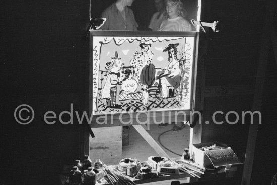 Maya Picasso. "Le mystère Picasso", Nice, Studios de la Victorine 1955. - Photo by Edward Quinn