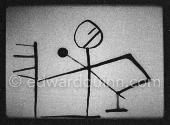 "Le mystère Picasso". Nice, Studios de la Victorine, 1955. - Photo by Edward Quinn