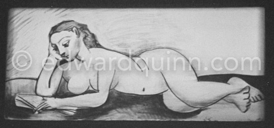 During filming of "Le mystère Picasso". Nice, Studios de la Victorine, 1955. - Photo by Edward Quinn