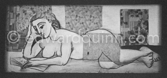 During filming of "Le mystère Picasso". Nice, Studios de la Victorine, 1955. - Photo by Edward Quinn