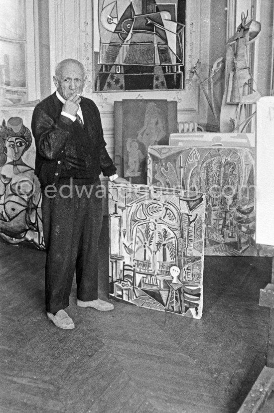 Pablo Picasso at La Californie, Cannes 1955. - Photo by Edward Quinn
