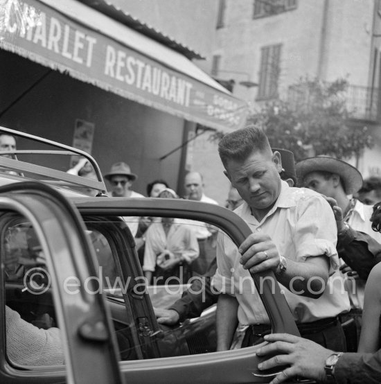 Pablo Picasso\'s chauffeur Jeannot. Vallauris 1955. Car: Hispano-Suiza J12 RHD. Vallauris 1953. - Photo by Edward Quinn