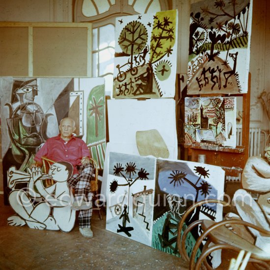 Pablo Picasso at La Californie, Cannes 1956. - Photo by Edward Quinn