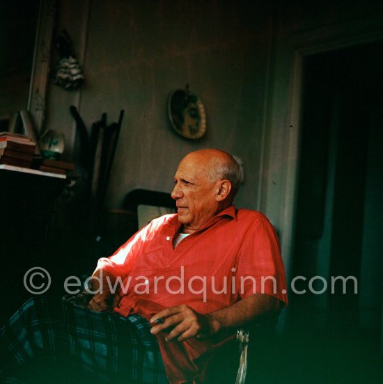 Pablo Picasso at La Californie, Cannes 1956. - Photo by Edward Quinn
