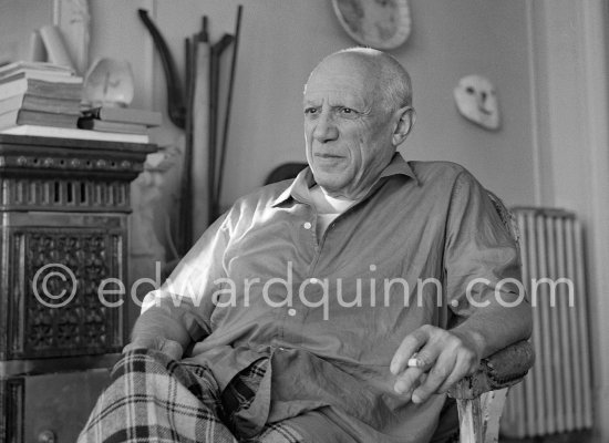 Pablo Picasso at La Californie, Cannes 1956. - Photo by Edward Quinn