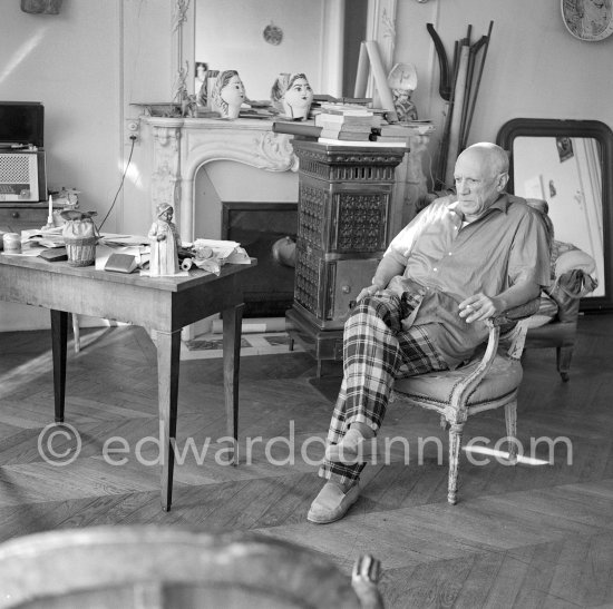 Pablo Picasso at La Californie, Cannes 1956. - Photo by Edward Quinn