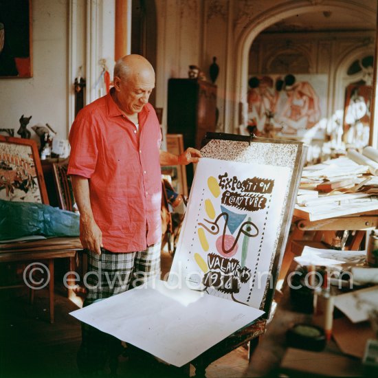 Pablo Picasso at La Californie, Cannes 1956. - Photo by Edward Quinn