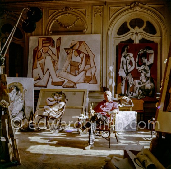 Pablo Picasso at La Californie, Cannes 1956. - Photo by Edward Quinn