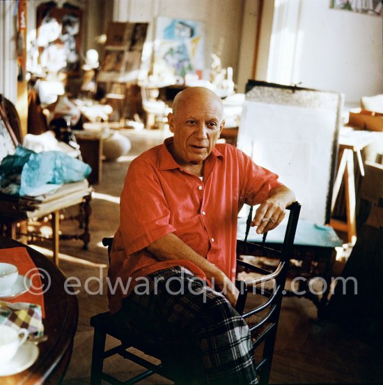 Pablo Picasso at La Californie, Cannes 1956. - Photo by Edward Quinn