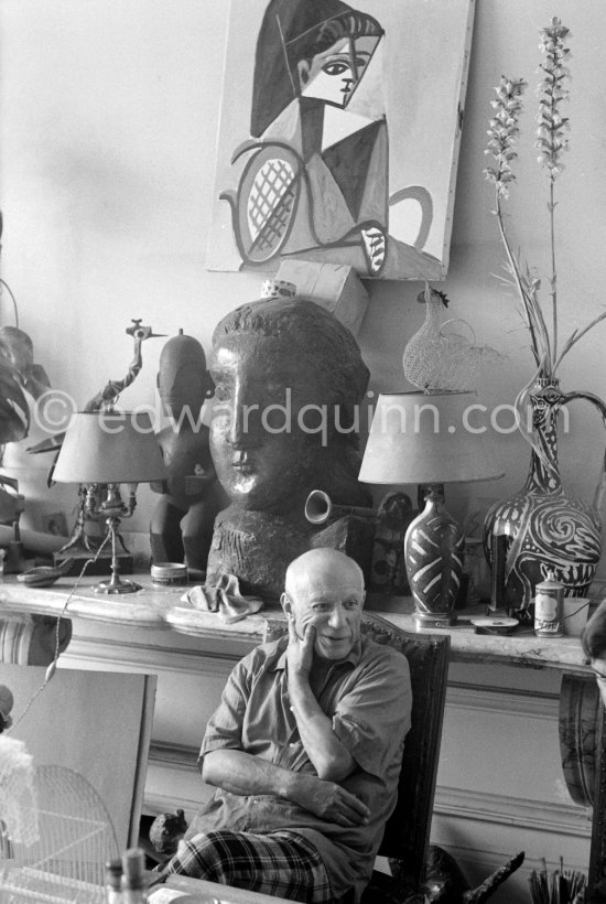 Pablo Picasso at La Californie, Cannes 1956. - Photo by Edward Quinn